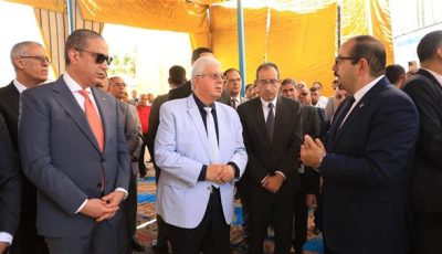 عاشور والأنصارى يتفقدان مركز الاختبارات الإلكترونية ومركز فيزياء الطاقات العالية بجامعة الفيوم