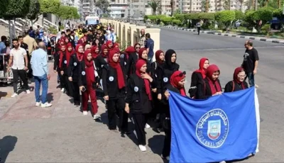 طلاب جامعة قناة السويس يشاركون في الاحتفال باليوم العالمي للتبرع بالدم من أجل مصر