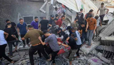 خمسة شهداء نتيجة استهداف الطائرات الحربية الإسرائيلية في وسط مدينة غزة