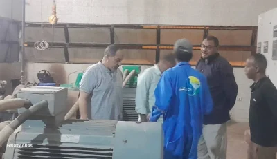 حلاوة يزور مجموعة من منشآت شركة مياه الشرب والصرف الصحي
