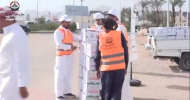 الجبهة الوطنية يبدأ توزيع كراتين رمضان بجنوب سيناء