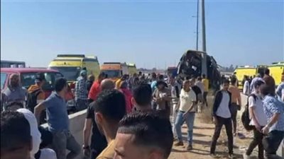 رحلوا صائمين.. مصرع 10 عمال في تصادم مروع على محور 30 يونيو ببورسعيد