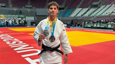 ياسين صبره يواصل التألق ويحصد فضية بطولة كأس أفريقيا المفتوحة للجودو