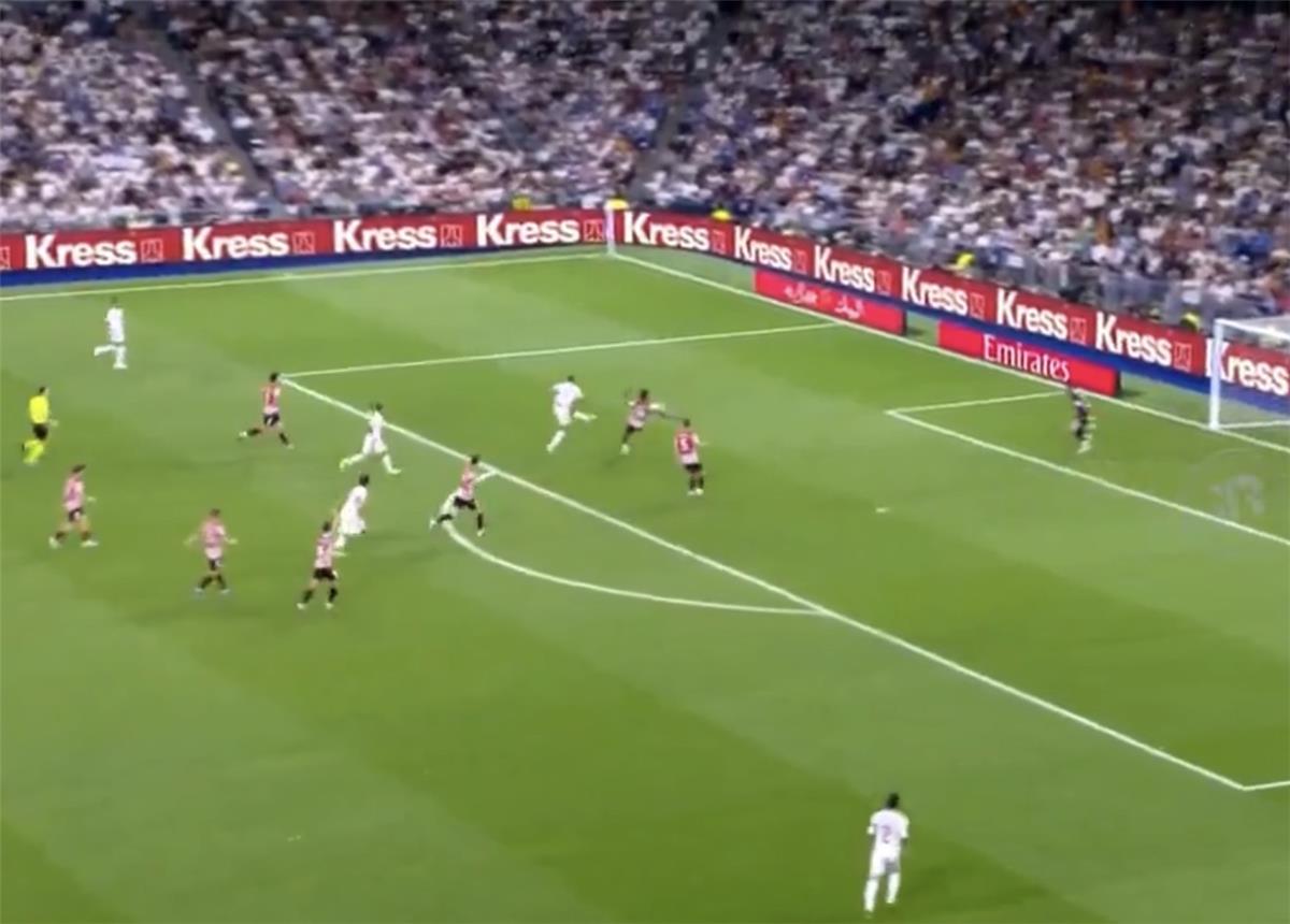 فيديو | بيلينجهام يسجل هدف ريال مدريد الثاني وأتلتيك بلباو يقلص الفارق