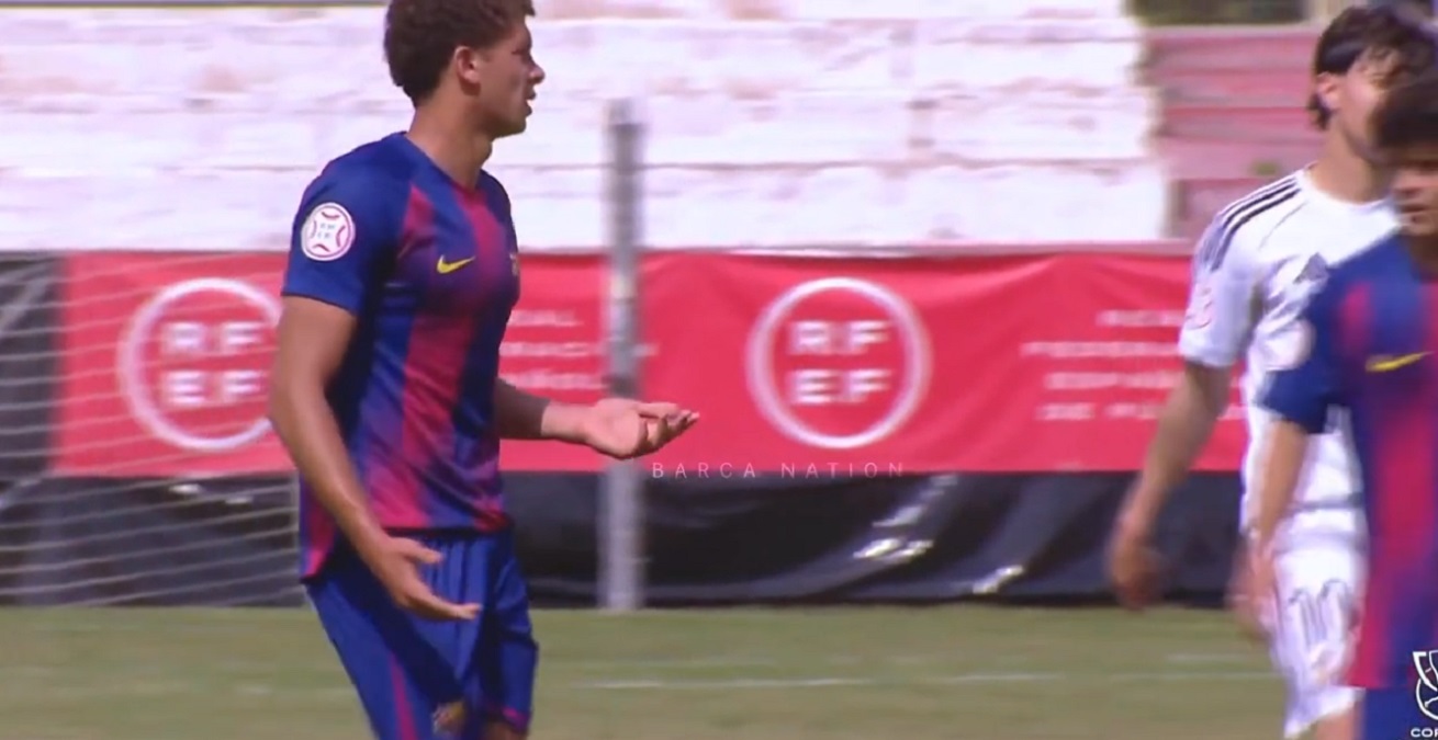 ملخص لمسات حمزة عبد الكريم في مباراة برشلونة وريال مدريد بكأس الابطال للشباب