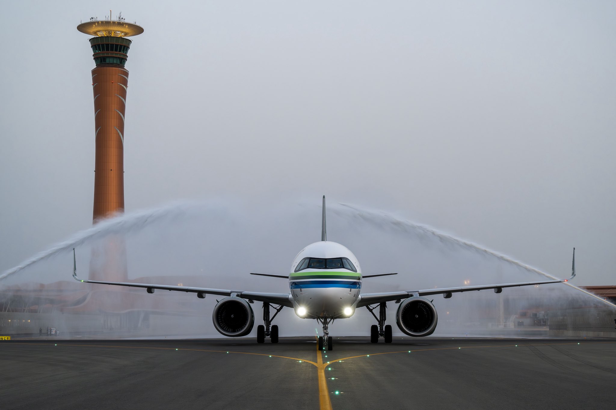 هبوط أول طائرة إيرباص A321XLR للخطوط السعودية كأول مشغل بالشرق الأوسط وأفريقيا