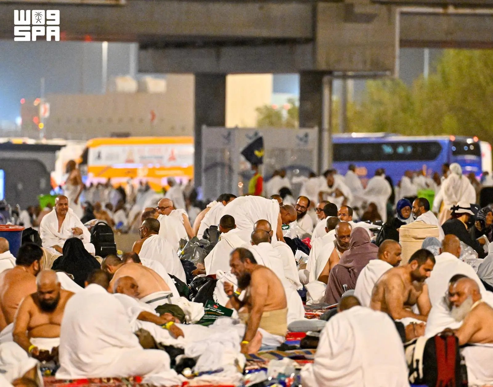 حجاج بيت الله الحرام يستقرون في مزدلفة ويبيتون استعدادًا لرمي جمرة العقبة