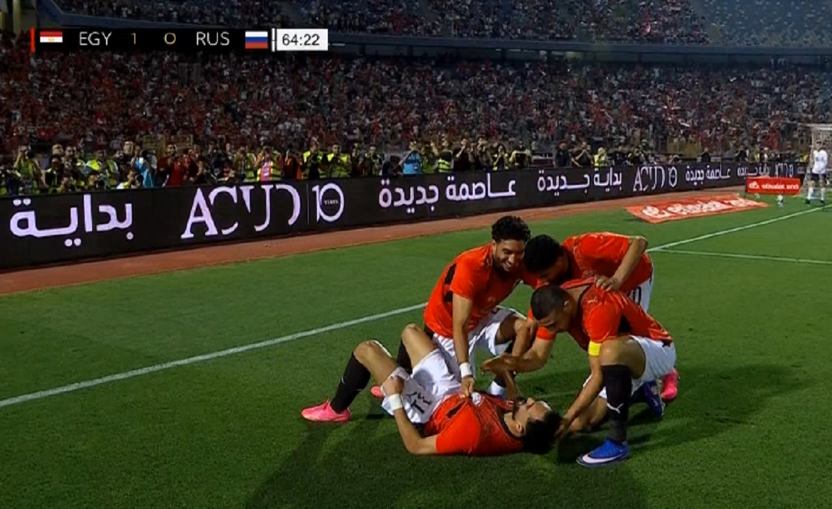 اهداف مباراة مصر وروسيا الودية