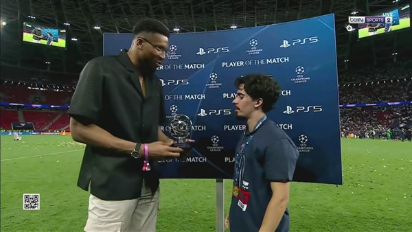 فيتينيا أفضل لاعب في نهائي دوري ابطال اوروبا