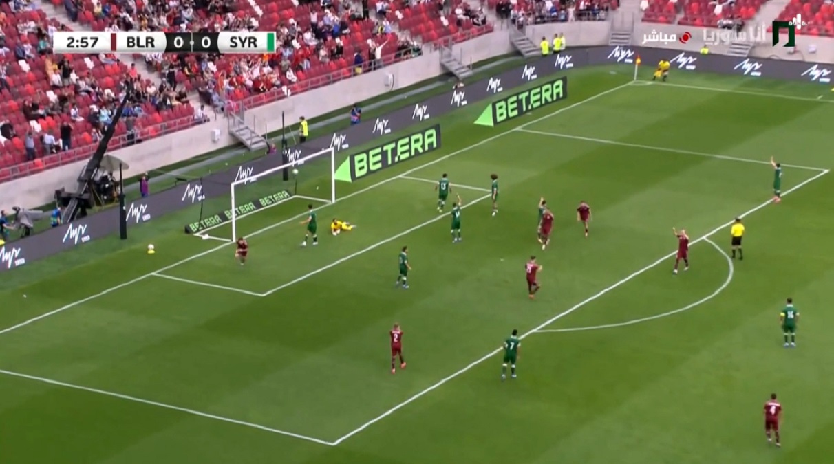 اهداف مباراة سوريا وبيلاروسيا الودية