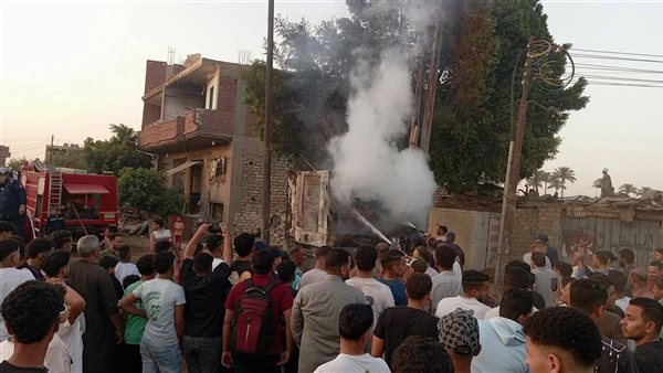 الدفع بقوات الحماية المدنية للسيطرة على حريق محول كهرباء في كفر علوان بالقليوبية