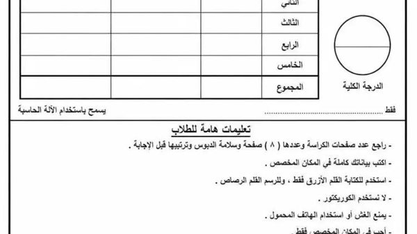 تحميل إجابة امتحان هندسة الصف الثالث الإعدادي دمياط 2026