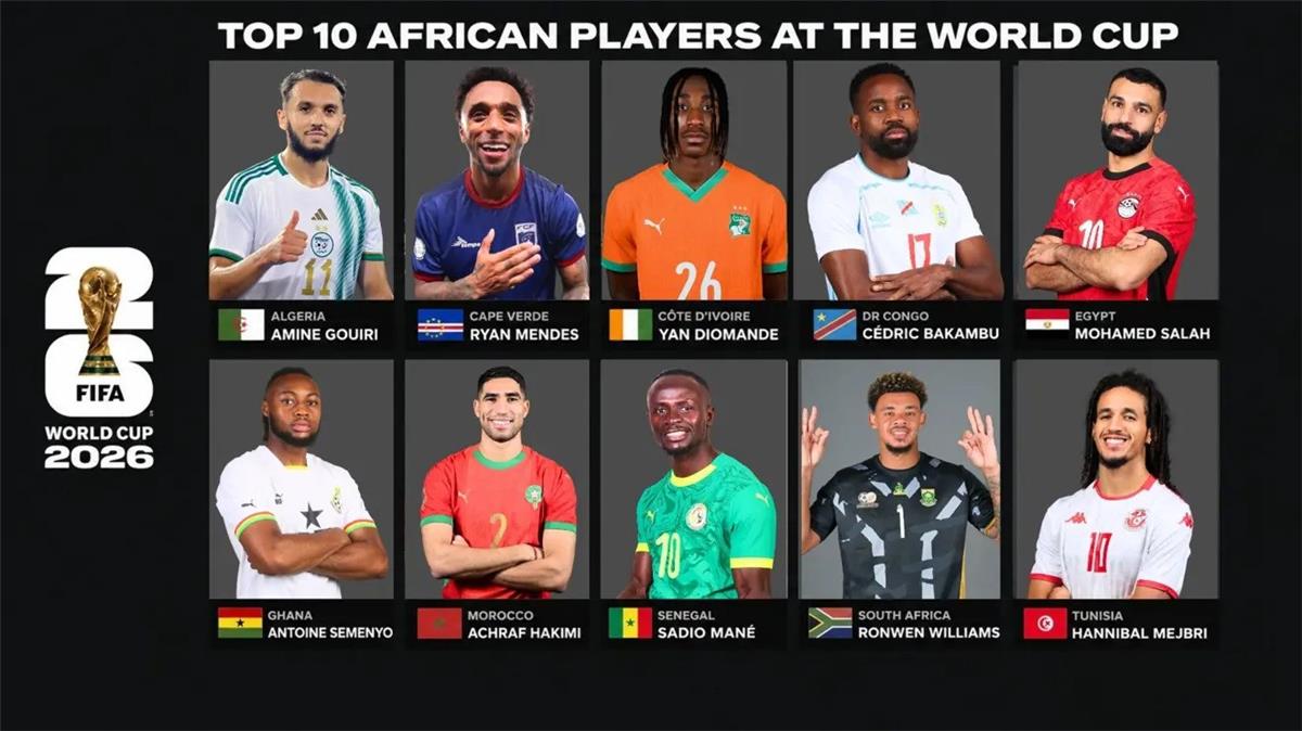 كاف: من بينهم محمد صلاح.. 10 لاعبين أفارقة يحلمون راية بلادهم في كأس العالم