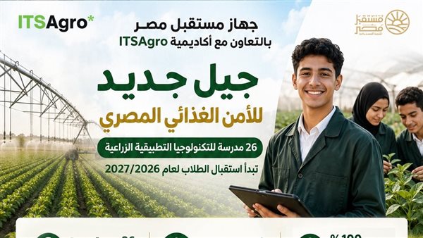 26 مدرسة للتكنولوجيا التطبيقية الزراعية تبدأ استقبال الطلاب لإعداد كوادر مشروعات «مستقبل مصر»