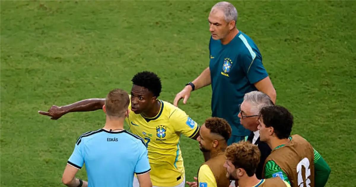 الاتحاد البرازيلي يتقدم بشكوى رسمية لـ “فيفا” بشأن هدف فينيسيوس أمام اسكتلندا