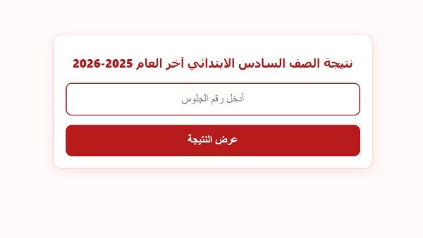 ظهرت الأن نتيجة الصف السادس الابتدائي بالاسم فقط.. إعلان النتائج رسميًا عبر المدارس والبوابات الإلكترونية