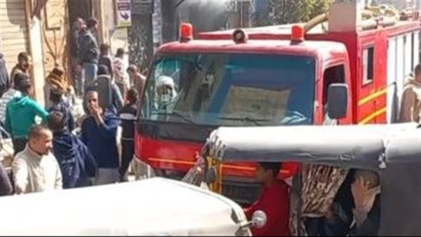حريق بمحيط مجمع مستشفيات حميات ميت خلف بالمنوفية