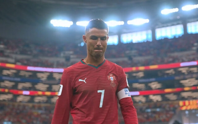 رد فعل رونالدو وبكائه بعد الخسارة من اسبانيا والخروج من كأس العالم