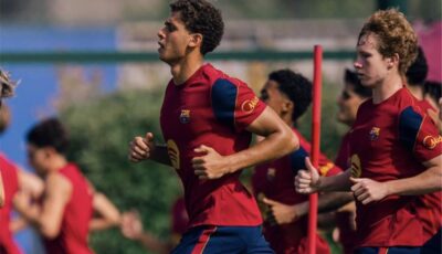 في الظهور الأول مع الكبار.. حمزة عبد الكريم يسجل هدف برشلونة الثاني أمام يوروبا