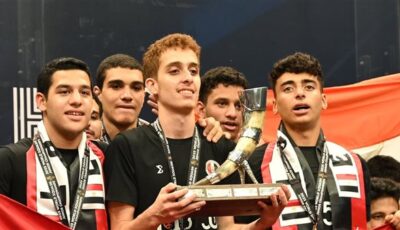 مصر تفوز على أيرلندا 3-0 وتتأهل لدور ربع نهائي بطولة العالم لناشئي الاسكواش