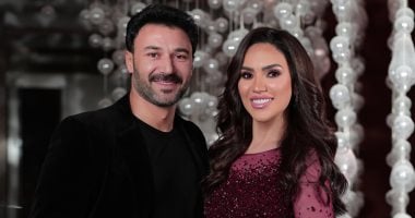 مى فاروق تحتفل بعيد ميلاد زوجها محمد العمروسى