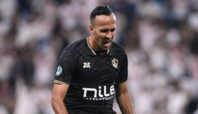 ناصر منسي على مقاعد بدلاء الزمالك أمام الاتحاد السكندري