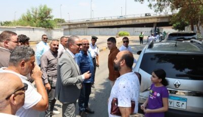 محافظ الجيزة يتفقد شارع جمال الدين الأفغاني لدراسة إنشاء سوق حضاري للباعة
