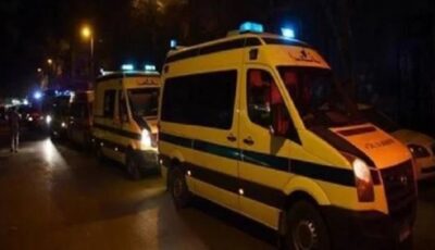 مصرع سيدة وإصابة 12 شخصا في انقلاب ميكروباص بصحراوي المنيا