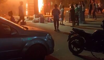 حريق يلتهم كشك بقالة في حي الأمل بالوادى الجديد