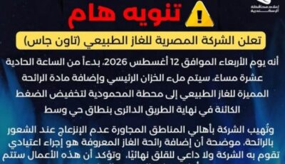 بدء أعمال بمحطة المحمودية .. «تاون جاس» توجّه رسالة لسكان الإسكندرية