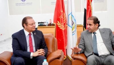 رئيس جامعة بورسعيد يستقبل رئيس هيئة الاعتماد والرقابة الصحية ويشيد بجهود الهيئة