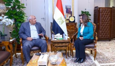 تقديم كافة أوجه الدعم .. تفاصيل لقاء وزيرة التنمية المحلية والبيئة مع محافظ مطروح