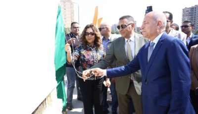 وزيرة التنمية المحلية ومحافظا القليوبية والقاهرة يفتتحون تطوير كوبري الأميرية