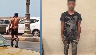 مريض نفسيًا .. القبض على عاطل خلع ملابسه فى الشارع بالإسكندرية