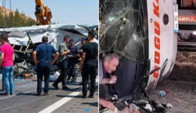 مقتل 7 اشخاص بينهم طفــلان في حادث انقـ.ـلاب أتوبيس بتركيا