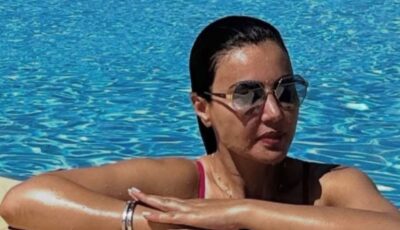 دينا فؤاد تخطف الأنظار بأحدث ظهور لها من داخل حمام السباحة .. شاهد