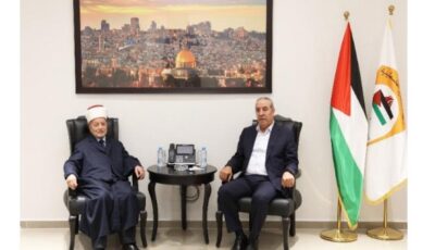 نائب الرئيس الفلسطيني و المفتي العام للقدس يبحثان آخر التطورات والمستجدات في مدينة القدس والمسجد الأقصى