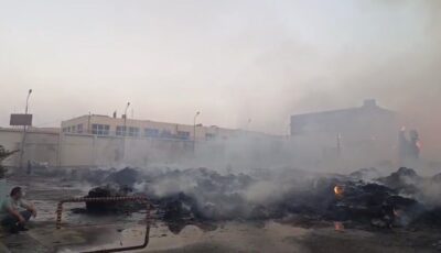 السيطرة على حريق مصنع كرتون في العبور.. وبدء أعمال التبريد.. صور